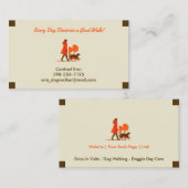Dog Walking Pet Sitting Boarding Visitekaartje (Voorkant / Achterkant)