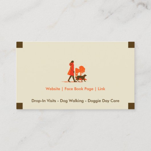 Dog Walking Pet Sitting Boarding Visitekaartje (Achterkant)