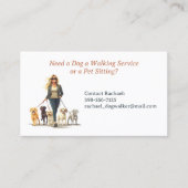Dog Walking Pet Sitting Boarding Visitekaartje (Voorkant)