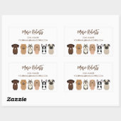 Dog Walking, Pet Sitting, Cat Care, Boarding Rechthoekige Sticker (Vel)