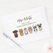Dog Walking, Pet Sitting, Cat Care, Boarding Rechthoekige Sticker (Envelop)