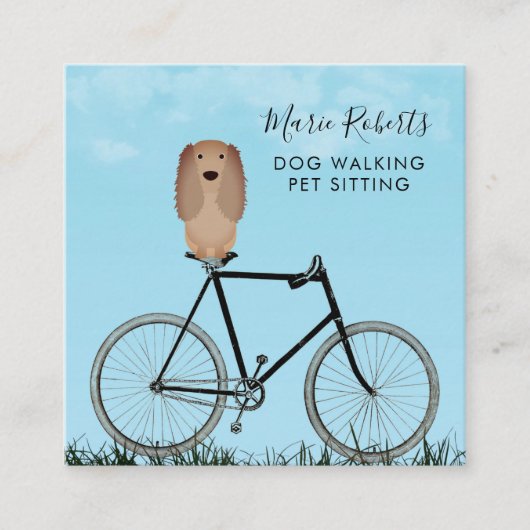Dog Walking, Pet Sitting, Cat Care, Boarding Vierkante Visitekaartje (Voorkant)