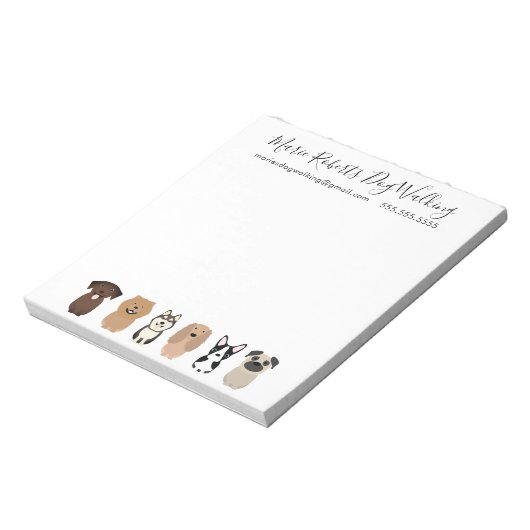 Dog Walking, Pet Sitting, Dog Boarding, Drop in Notitieblok (Linkerzijde)