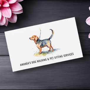 Dog Walking & Pet Sitting Services Waterverf Visitekaartje