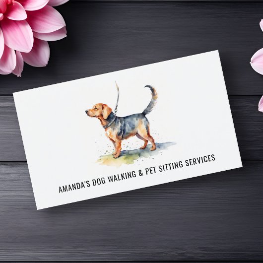 Dog Walking & Pet Sitting Services Waterverf Visitekaartje