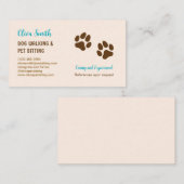 Dog Walking & Pet Sitting Visitekaartje (Voorkant / Achterkant)