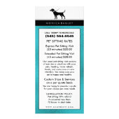Dog Walking & Pet Zitting Blauwgroen blauwe Rack C Reclamekaart (Achterkant)