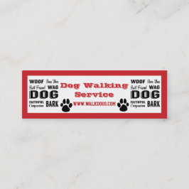 Dog Walking Service Mini Visitekaartje