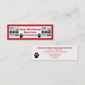 Dog Walking Service Mini Visitekaartje (Voorkant / Achterkant)