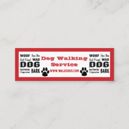Dog Walking Service Mini Visitekaartje