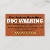 Dog Walking Service -  promotiekaart Visitekaartje (Achterkant)