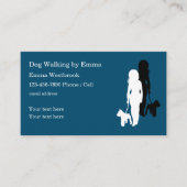 Dog Walking Service Simple Modern Visitekaartje (Voorkant)