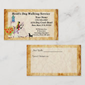 Dog Walking Service Visitekaartje (Voorkant / Achterkant)