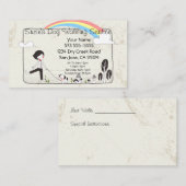 Dog Walking Service Visitekaartje Afsprakenkaartje (Voorkant / Achterkant)