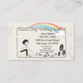 Dog Walking Service Visitekaartje Afsprakenkaartje