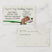 Dog Walking Service Visitekaartje Afsprakenkaartje (Voorkant / Achterkant)
