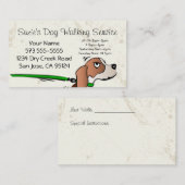 Dog Walking Service Visitekaartje Afsprakenkaartje (Voorkant / Achterkant)