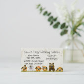 Dog Walking Service Visitekaartje Afsprakenkaartje (Staand voorkant)