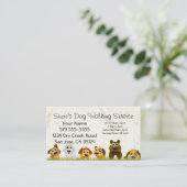 Dog Walking Service Visitekaartje Afsprakenkaartje (Staand voorkant)