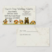 Dog Walking Service Visitekaartje Afsprakenkaartje (Voorkant / Achterkant)