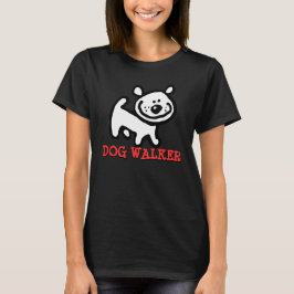 Dog Walking Service.Walker.w/douanetekst T-shirt