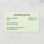Dog Walking Services Visitekaartje (Achterkant)