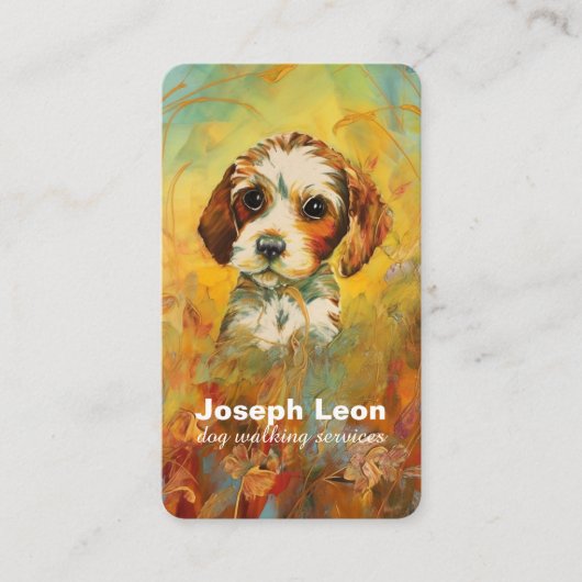 Dog Walking Services Visitekaartje (Voorkant)