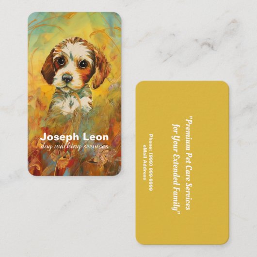 Dog Walking Services Visitekaartje (Voorkant / Achterkant)