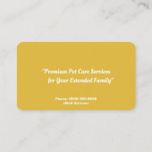 Dog Walking Services Visitekaartje (Achterkant)