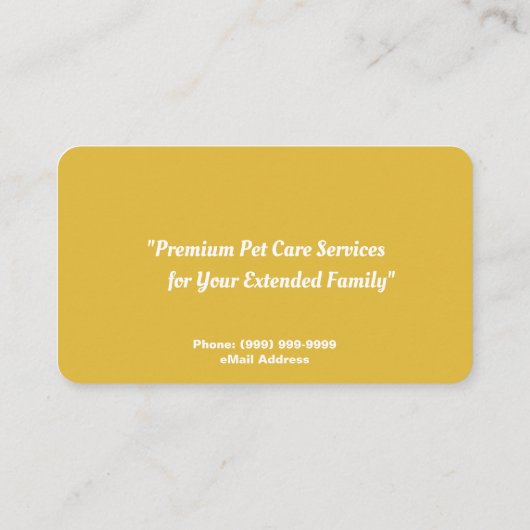 Dog Walking Services Visitekaartje (Achterkant)