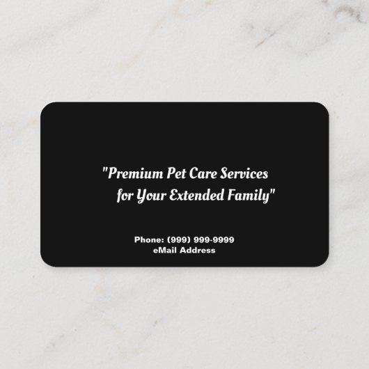 Dog Walking Services Visitekaartje (Achterkant)