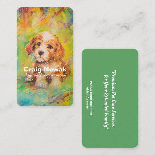 Dog Walking Services Visitekaartje (Voorkant / Achterkant)