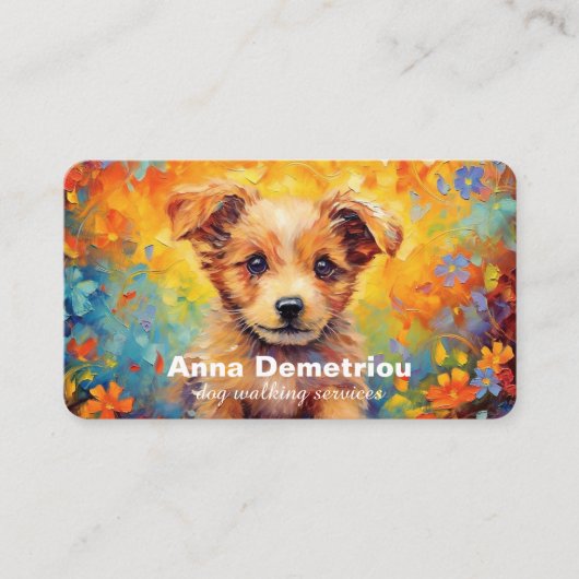 Dog Walking Services Visitekaartje (Voorkant)