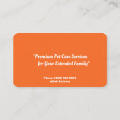 Dog Walking Services Visitekaartje (Achterkant)