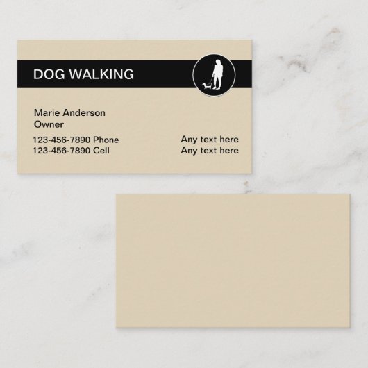 Dog Walking Services Visitekaartjes (Voorkant / Achterkant)