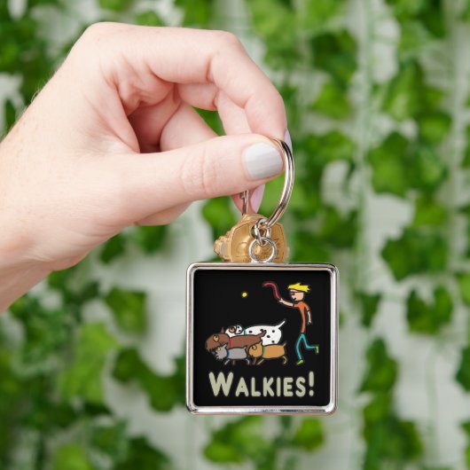 Dog Walking Sleutelhanger (Hand)