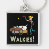 Dog Walking Sleutelhanger (Voorkant)