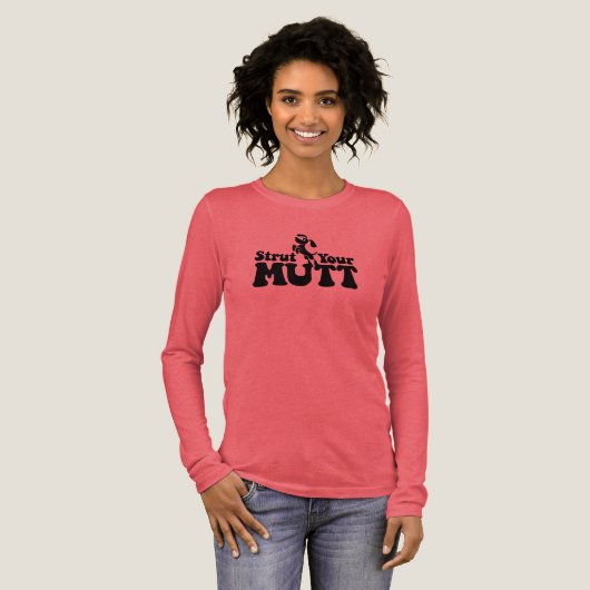 Dog Walking Strut Your Mutt Tri-Blend Shirt (Voorkant)