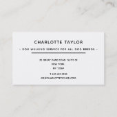 Dog Walking Theme Cute Visitekaartje (Achterkant)