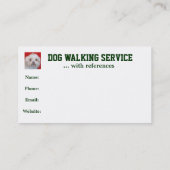 Dog Walking Visitekaartje (Achterkant)