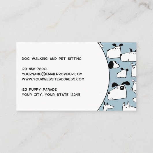 Dog Walking Visitekaartje (Achterkant)