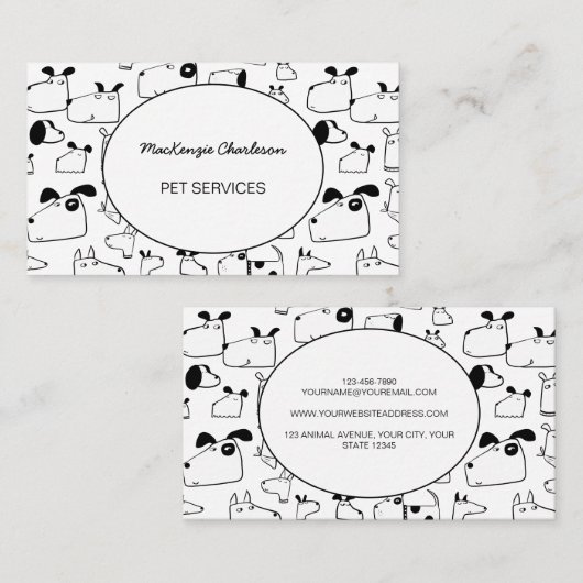 Dog Walking Visitekaartje (Voorkant / Achterkant)