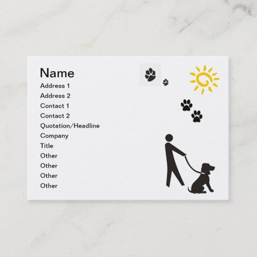Dog Walking Visitekaartje (Voorkant)