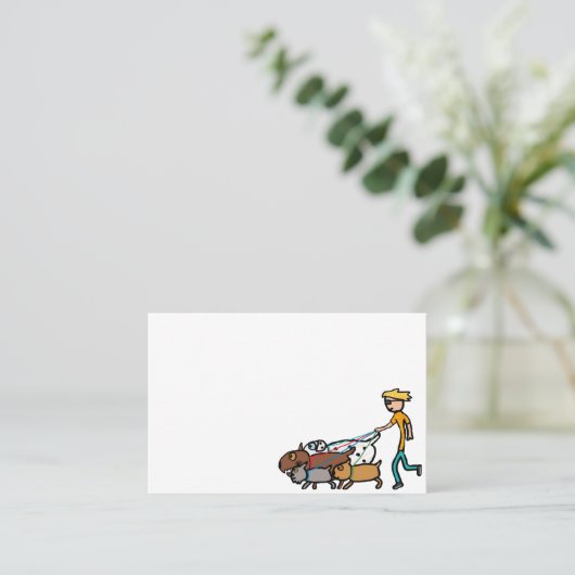 Dog Walking Visitekaartje (Staand voorkant)