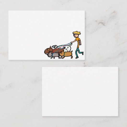 Dog Walking Visitekaartje (Voorkant / Achterkant)