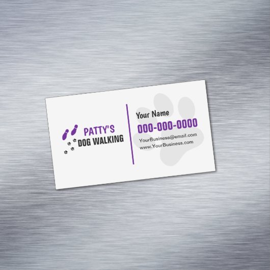 Dog Walking Visitekaartje Magnet Magnetisch Visitekaartje (Voorbeeld)
