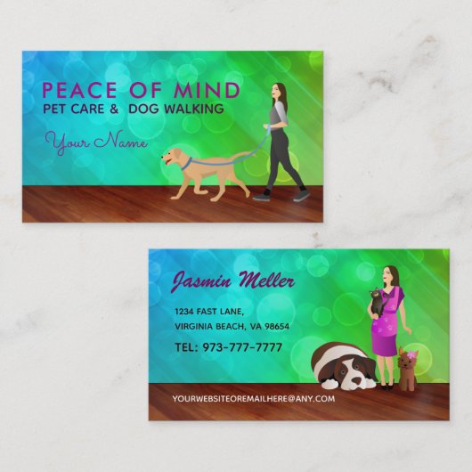 Dog Walking Visitekaartjes (Voorkant / Achterkant)