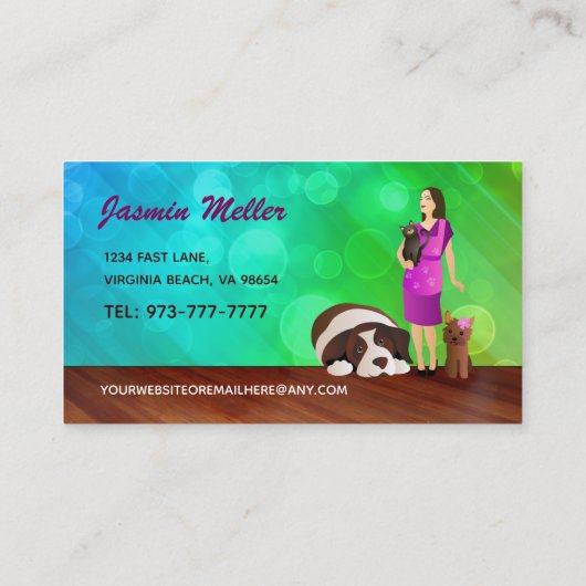 Dog Walking Visitekaartjes (Achterkant)