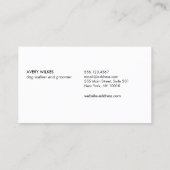 Dog Walking Walker Paw Visitekaartje (Achterkant)