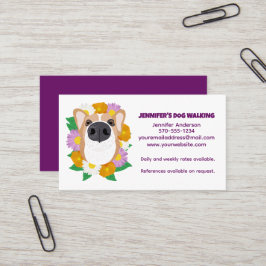 Dog Walking, Walker, Pet Sitting, Grooming Visitekaartje
